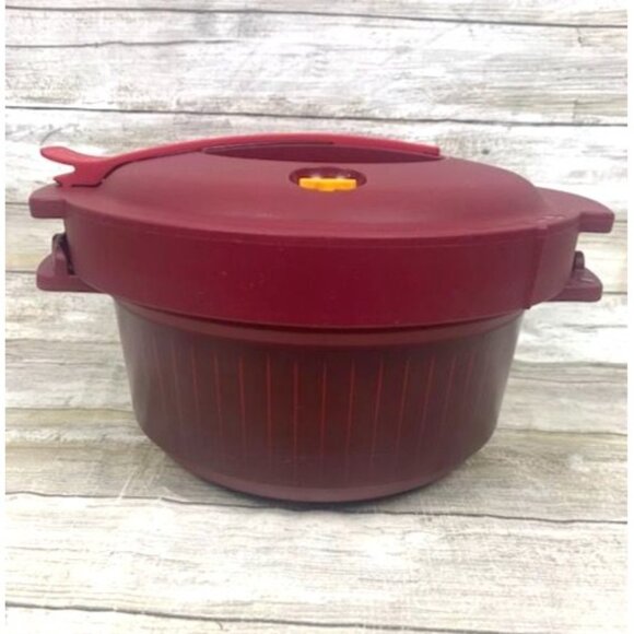 Tupperware 7643A-1 3L Microwave Pressure Cooker Red Durable Plastic Steamer - Picture 5 of 13